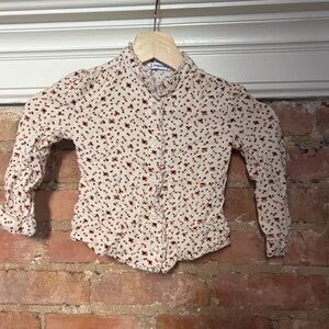 Floral Button-Up Blouse Girls